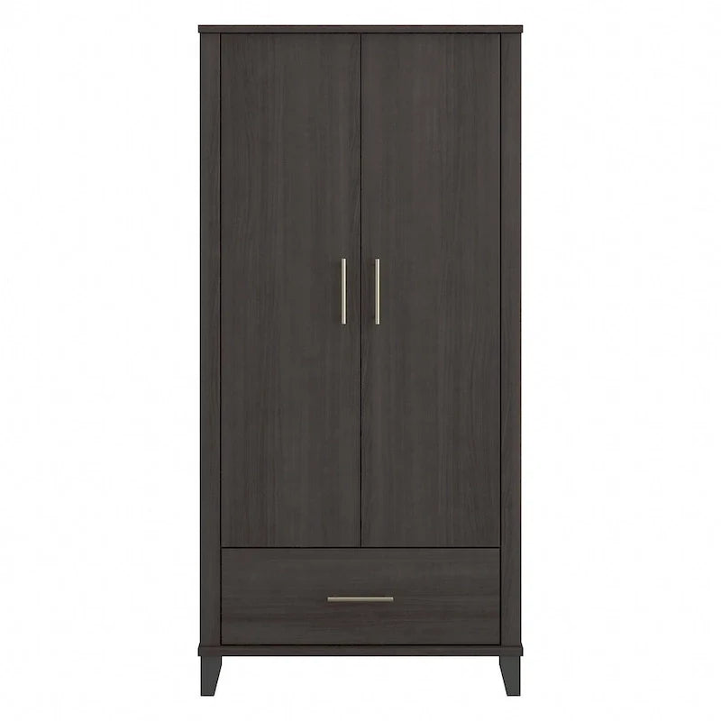 Tall Entryway Cabinet with Doors and Drawer