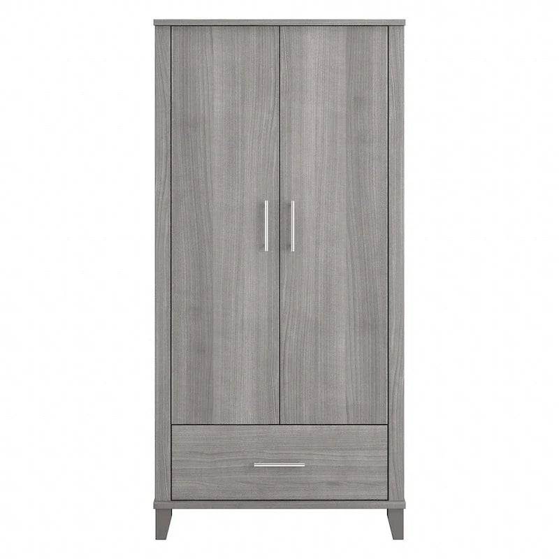 Tall Entryway Cabinet with Doors and Drawer