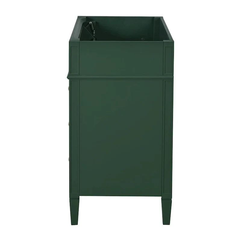 Meuble-lavabo de 36 pouces sans dessus ni lavabo, meuble de rangement moderne pour salle de bains avec 2 tiroirs et un tiroir basculant, structure en bois massif