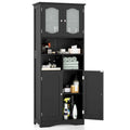 58.5 Tall Bathroom Storage Cabinet Freestanding Linen Cabinet