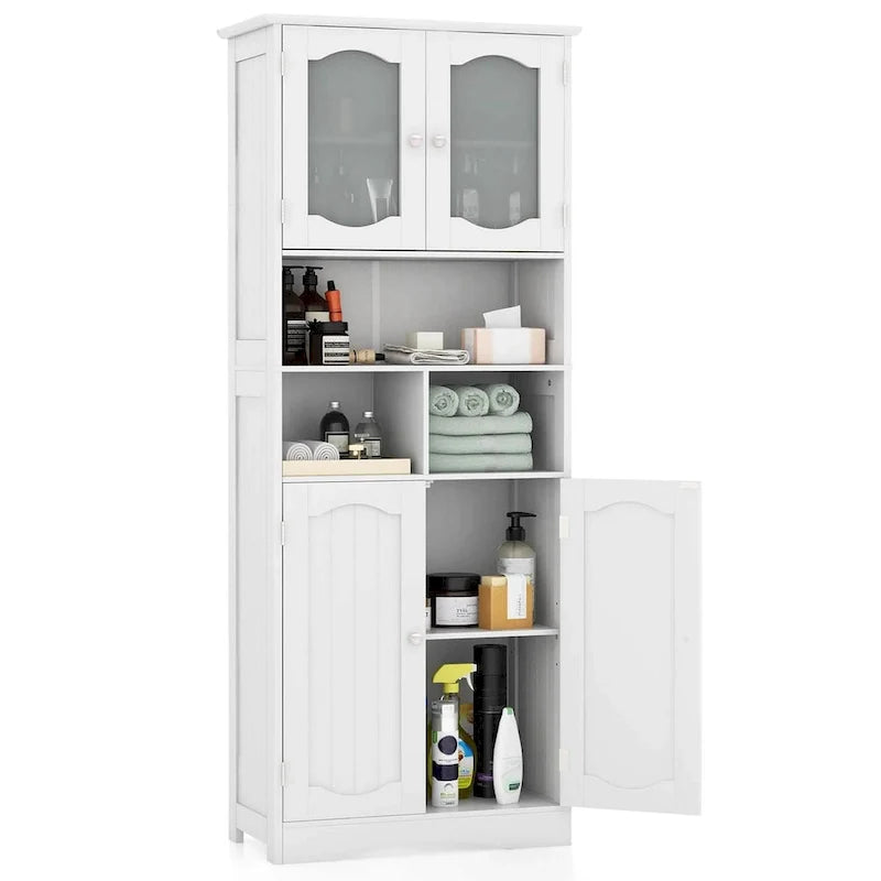 Costway 58.5 Tall Bathroom Storage Cabinet Freestanding Linen Cabinet - See Details