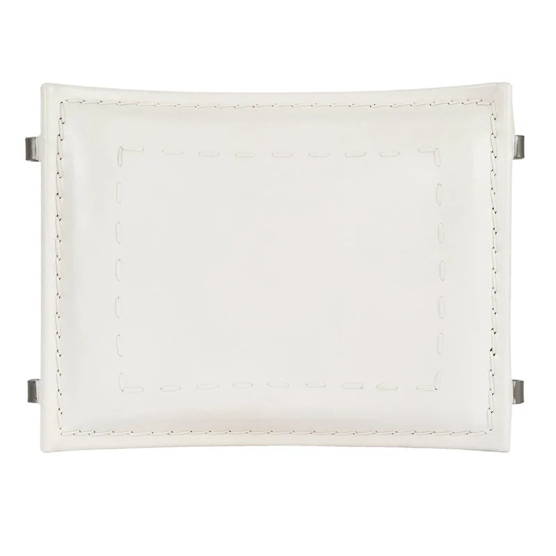 Tabourets d’appoint pliants en cuir, repose-pieds banc avec cadre métallique en X, pouf décoratif pour salon