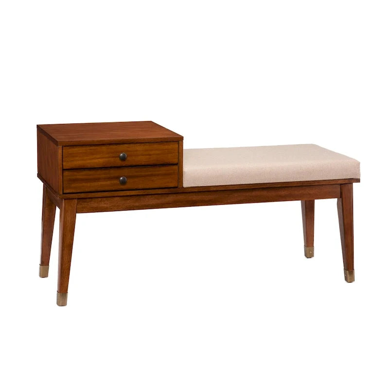 Midcentury Modern Upholstered Storage Bench