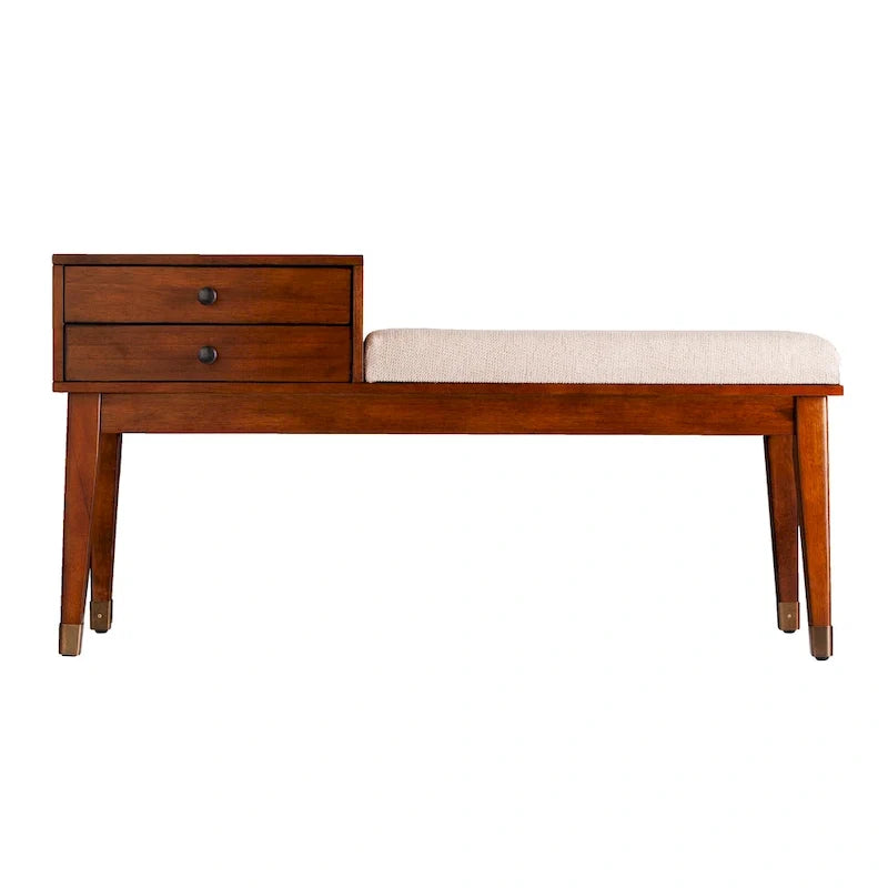 Midcentury Modern Upholstered Storage Bench