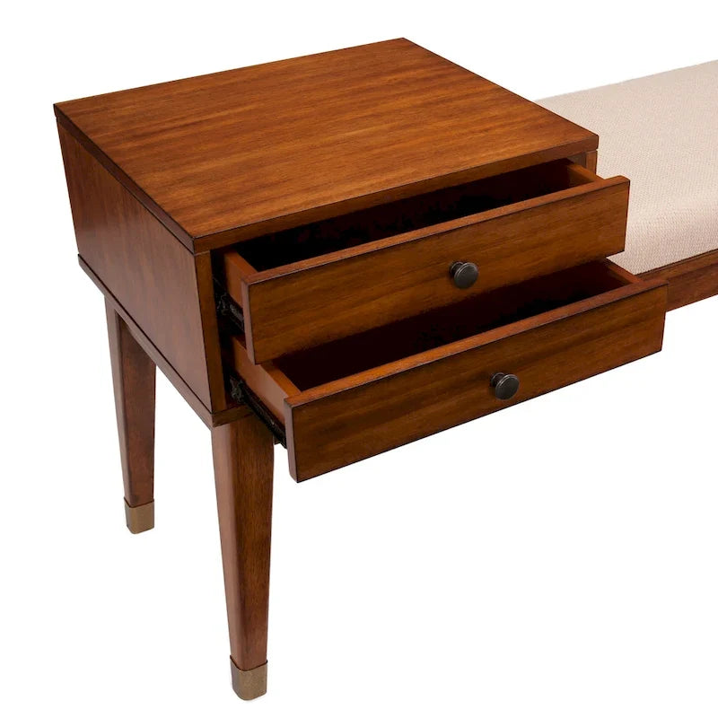 Midcentury Modern Upholstered Storage Bench
