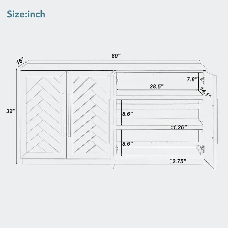 Sideboard mit 4 Türen