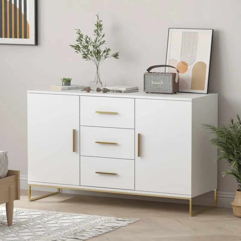 47 Buffet Credenza with Double Doors and 3 Drawers