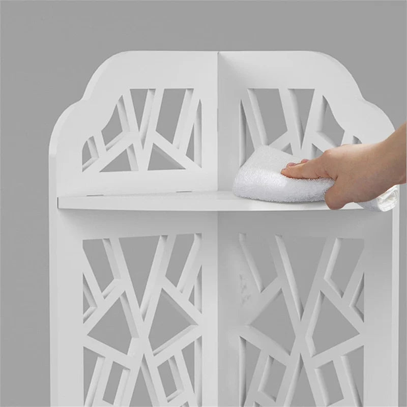 Estante esquinero de baño de 3 niveles, impermeable