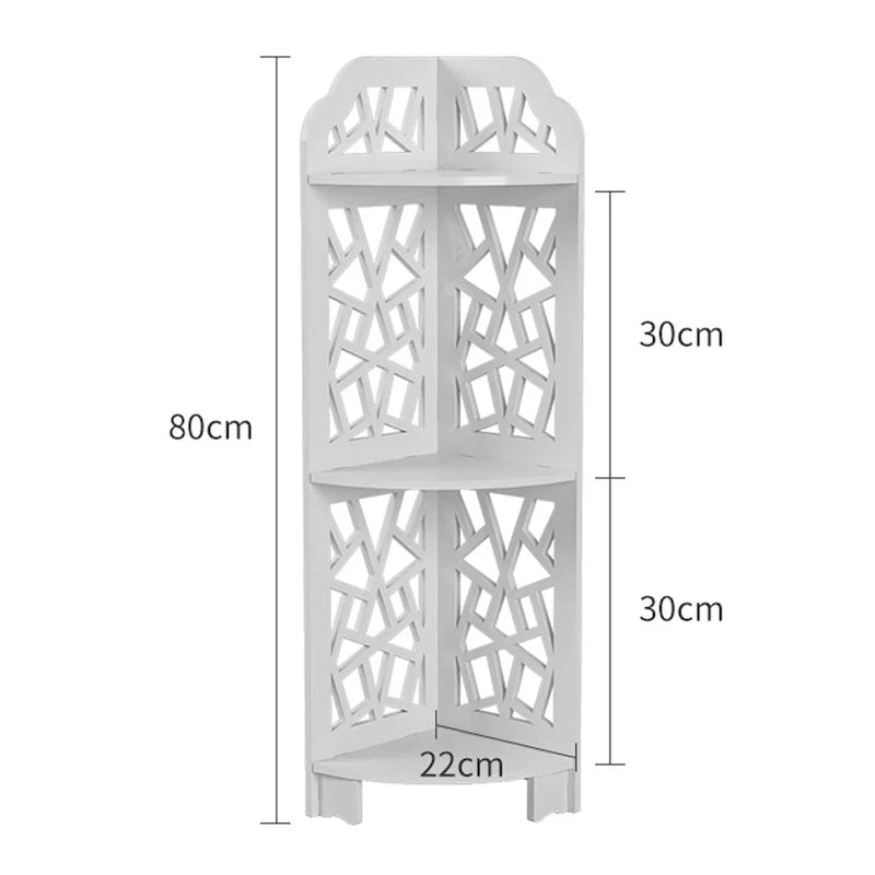 Estante esquinero de baño de 3 niveles, impermeable