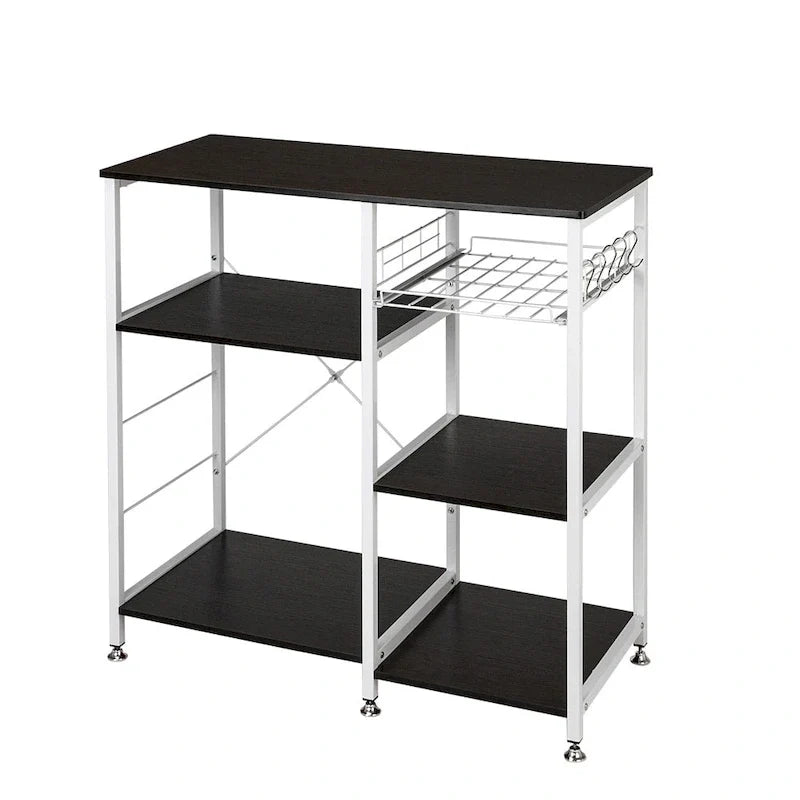 35.5 Kitchen Baker's Rack 3-Tier Microwave Stand Dark Brown