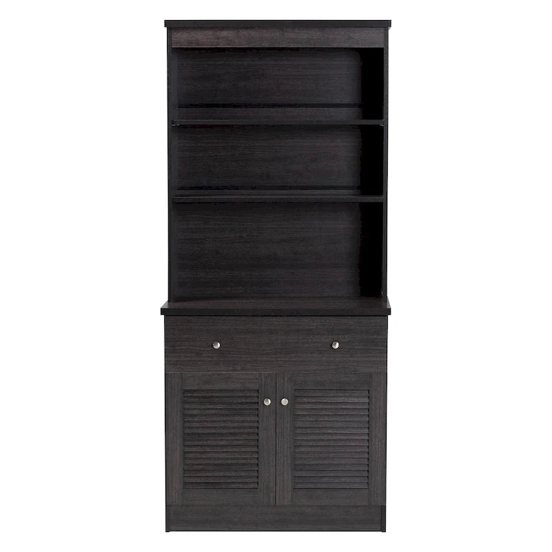 Traditional Dark Brown Wood Kitchen Storage