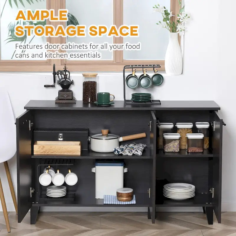 Buffet de cuisine avec étagère réglable, bar à café pour le salon et la salle à manger