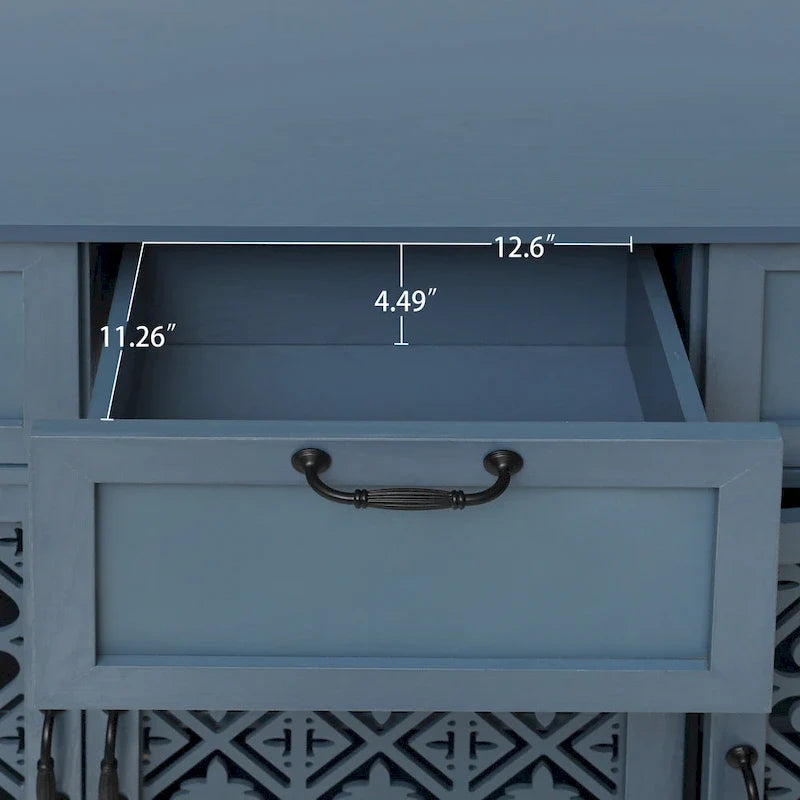 Schrank mit 3 Türen und 3 Schubladen im amerikanischen Stil, geeignet fürs Wohnzimmer