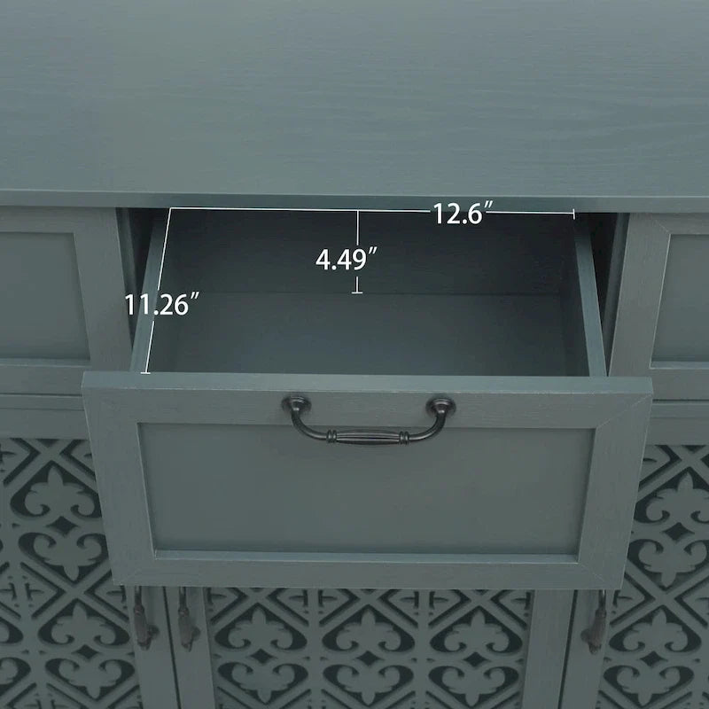 Schrank mit 3 Türen und 3 Schubladen im amerikanischen Stil, geeignet fürs Wohnzimmer