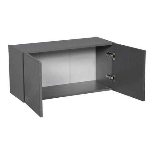 Armoire murale de 24 x 18 à deux portes - grise