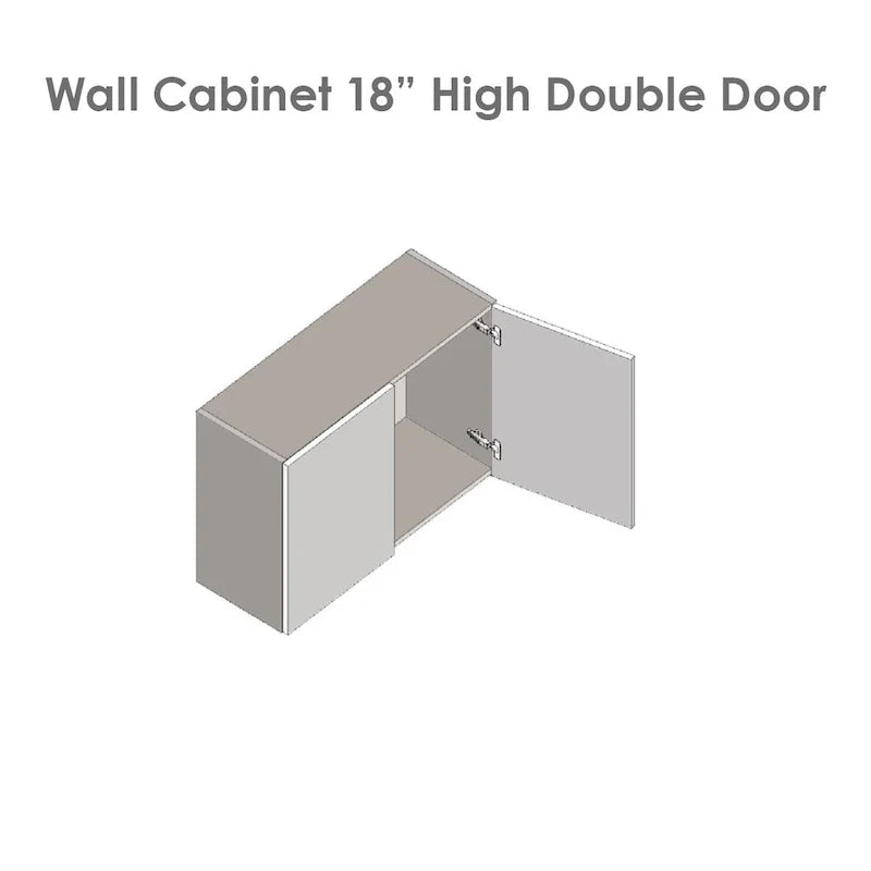 24 x 18 Wall Cabinet-Double Door-Grey