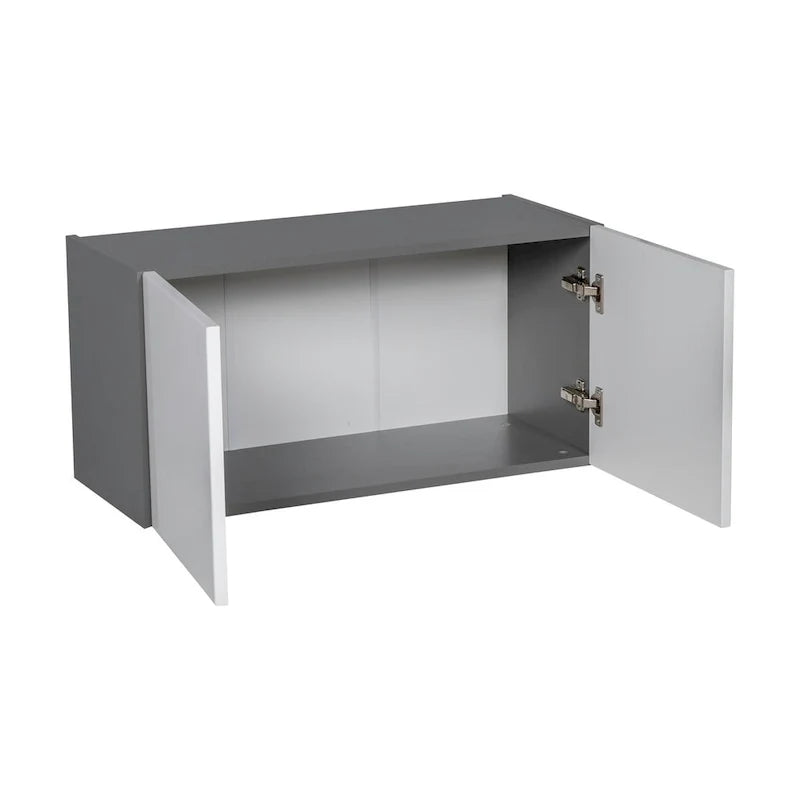 24 x 18 Wall Cabinet-Double Door-Grey