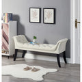 Upholstered Footrest Stool Rectangular Velvet fabric Accent Bench