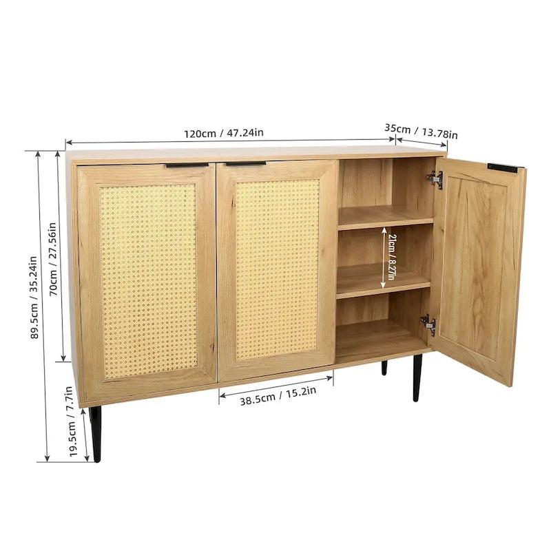 Élégant meuble de rangement de cuisine de 47.24  de largeur
