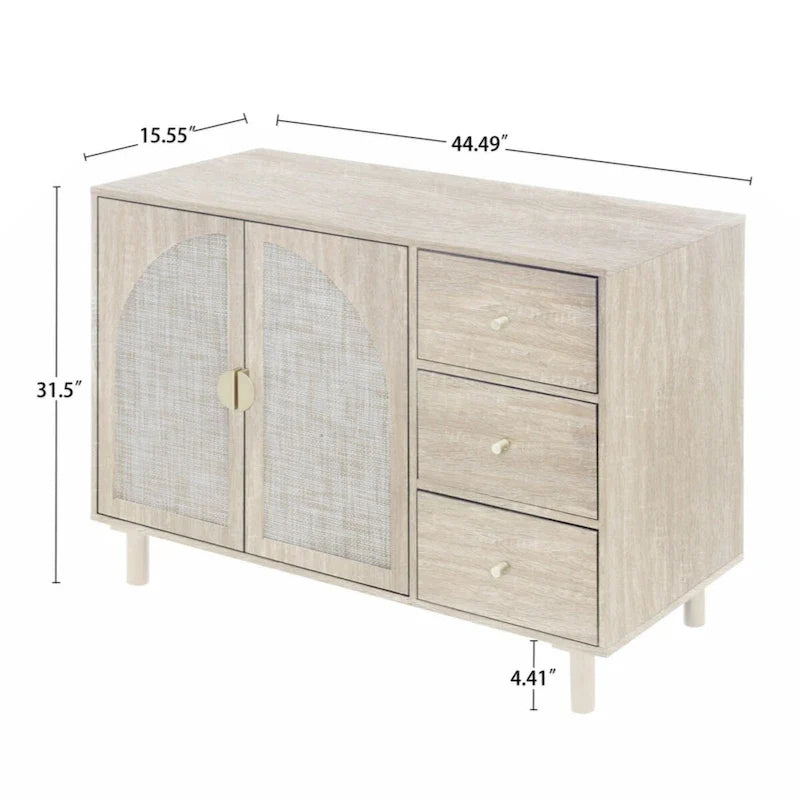 Armario de 2 puertas y 3 cajones, ideal para dormitorio o sala de estar