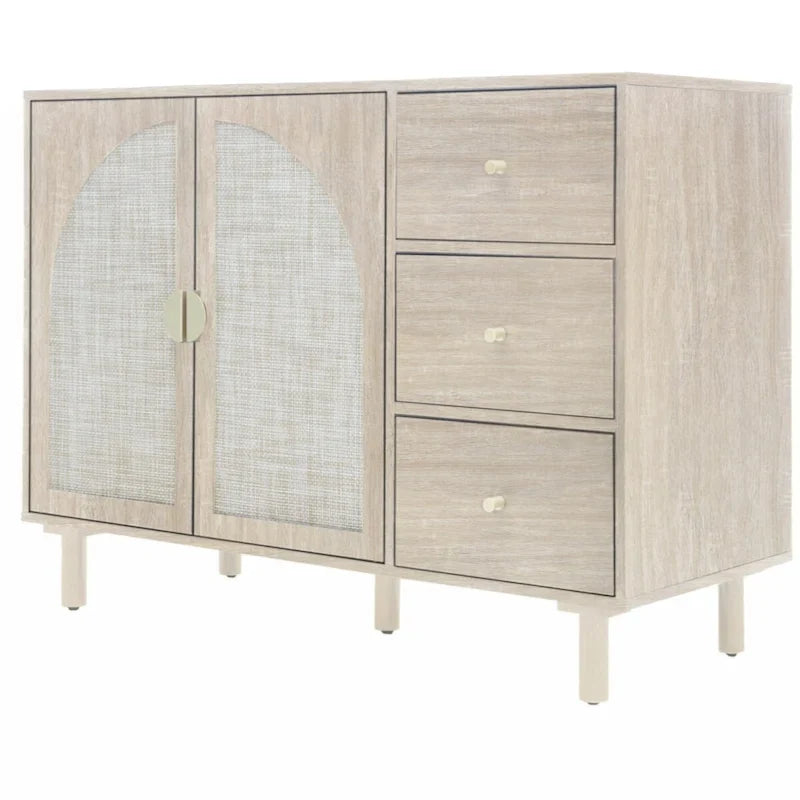 Armario de 2 puertas y 3 cajones, ideal para dormitorio o sala de estar