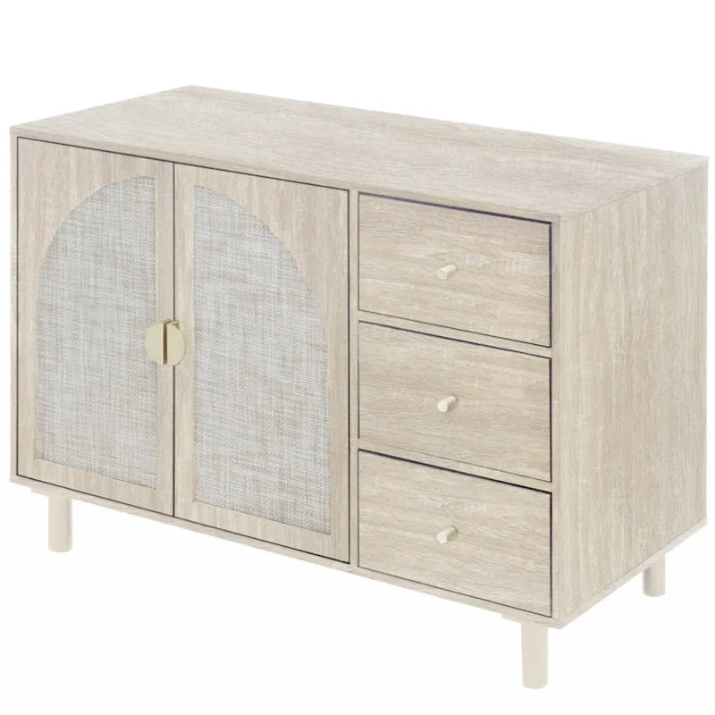 Armario de 2 puertas y 3 cajones, ideal para dormitorio o sala de estar