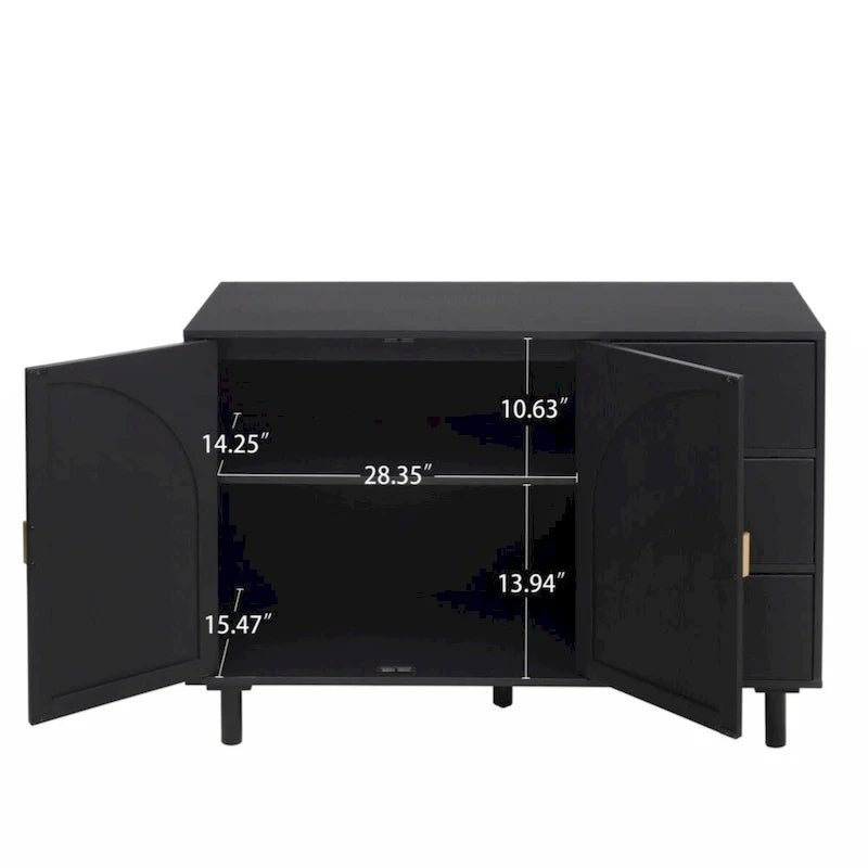 Armario de 2 puertas y 3 cajones, ideal para dormitorio o sala de estar