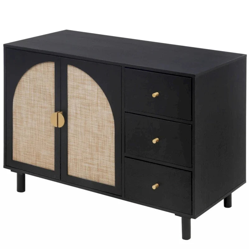 Armario de 2 puertas y 3 cajones, ideal para dormitorio o sala de estar