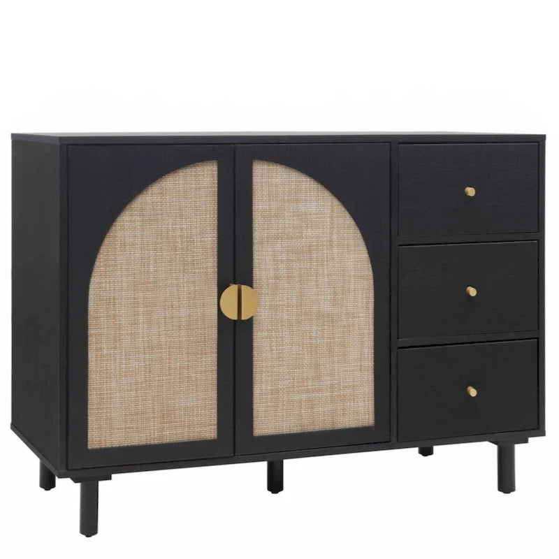 Armario de 2 puertas y 3 cajones, ideal para dormitorio o sala de estar