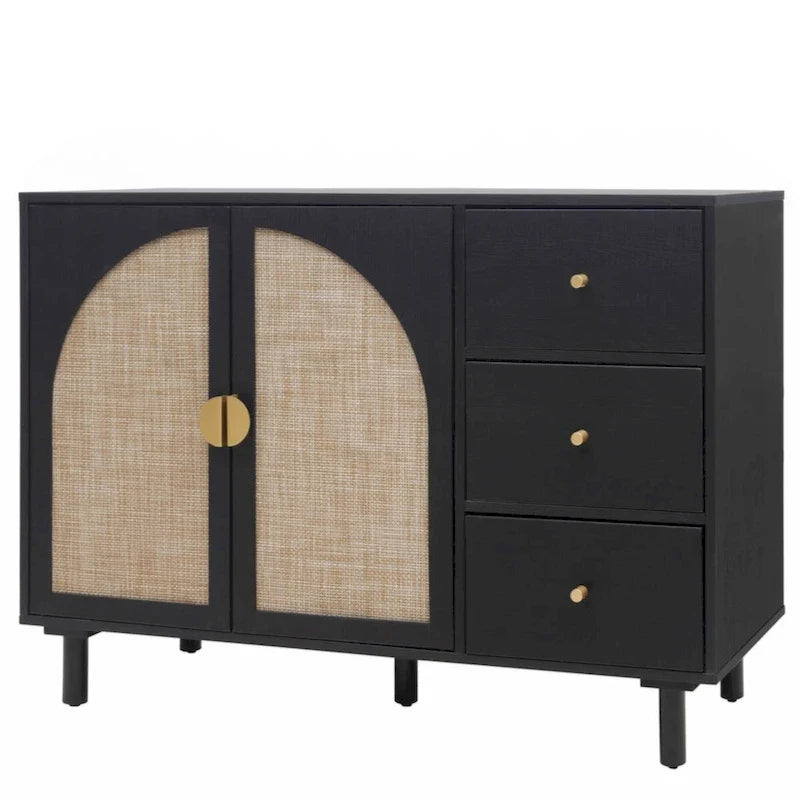 Armario de 2 puertas y 3 cajones, ideal para dormitorio o sala de estar