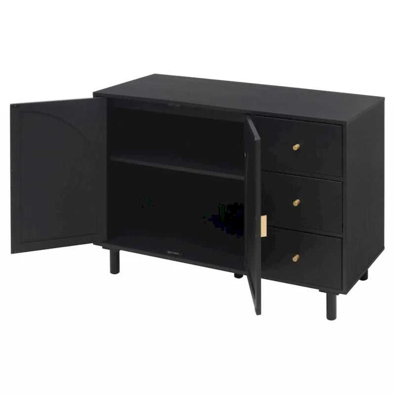 Armario de 2 puertas y 3 cajones, ideal para dormitorio o sala de estar