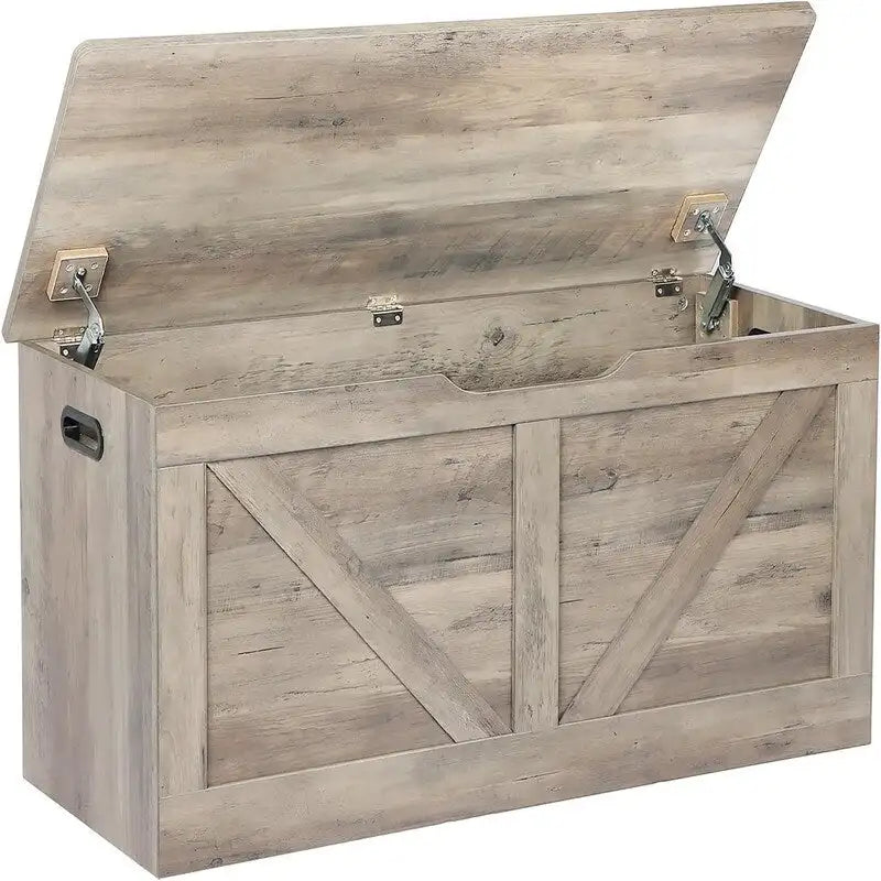 Farmhouse Storage Chest with Lift Top, Wooden Storage Trunk, Toy & Blanket Organizer