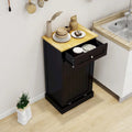 Armario de madera para cubo de basura de cocina con tapa elevable
