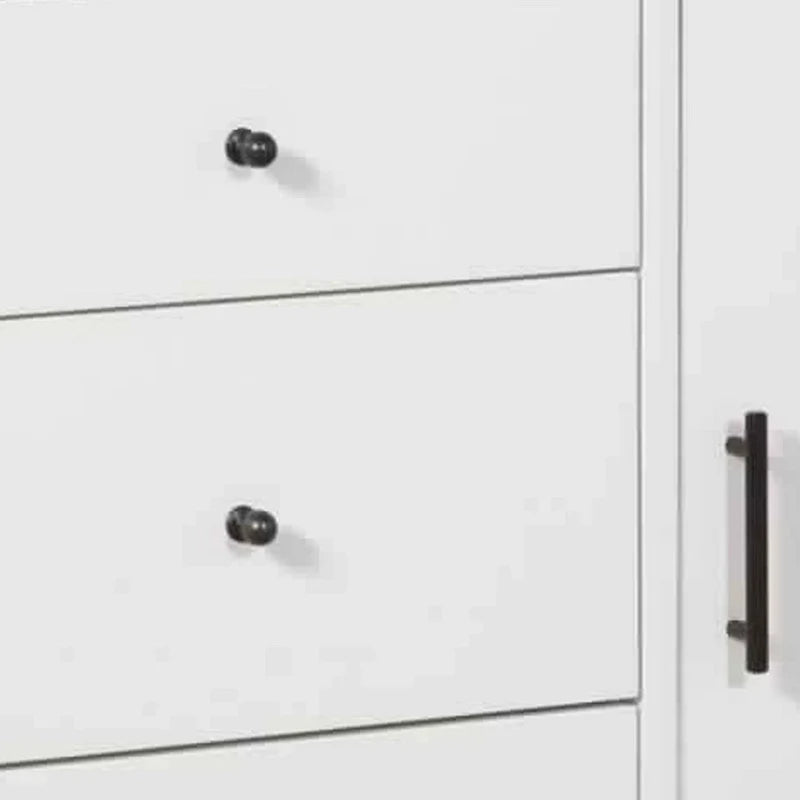 Wooden Accent Cabinet with 3 Drawers and 1 Door, White