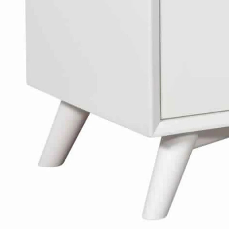 Wooden Accent Cabinet with 3 Drawers and 1 Door, White