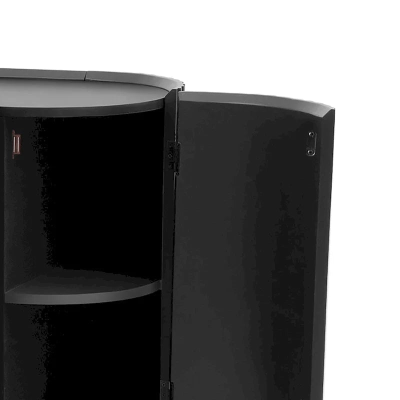 Aparador moderno y elegante de madera con puertas de rayas verticales