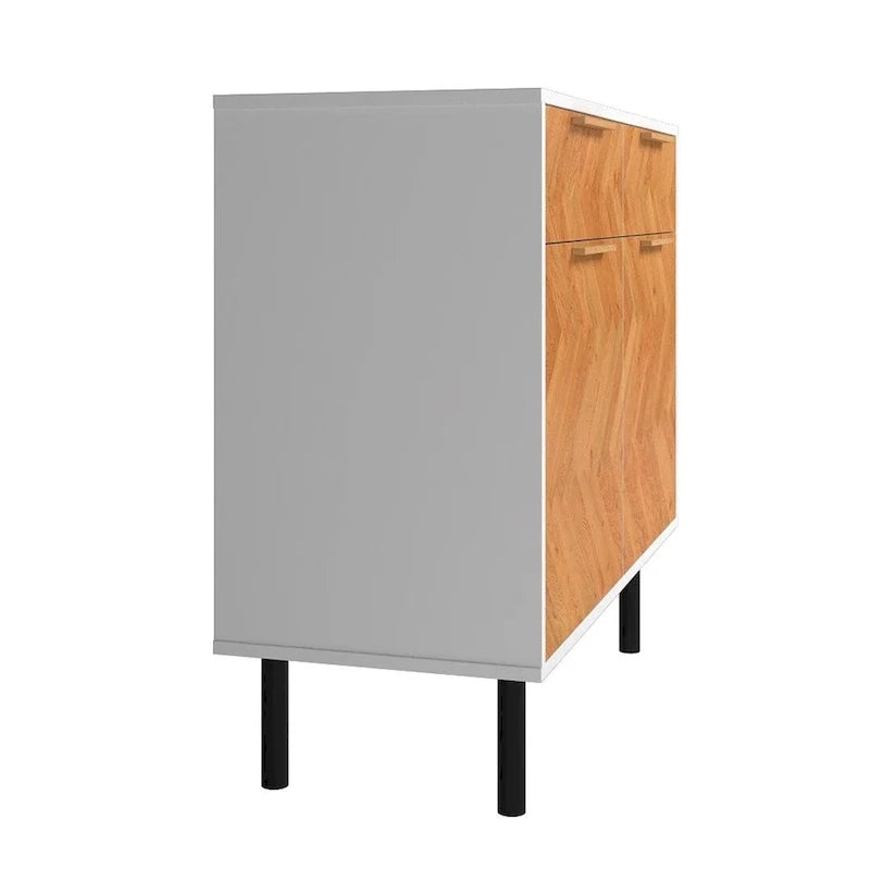 Herringbone Wooden Storage Sideboard Cabinet