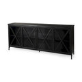 Black Metal w/Glass Door Sideboard