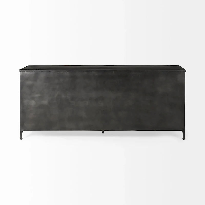 Black Metal w/Glass Door Sideboard