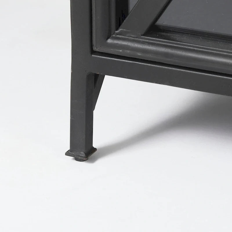 Black Metal w/Glass Door Sideboard