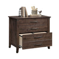 Rustic 4 Drawer Dresser, Wood Chest of Drawers, Lateral File Storage Cabinet