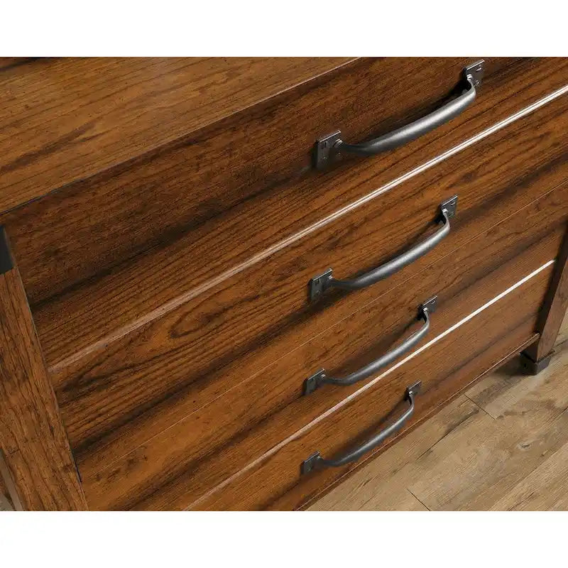 Rustic 4 Drawer Dresser, Wood Chest of Drawers, Lateral File Storage Cabinet
