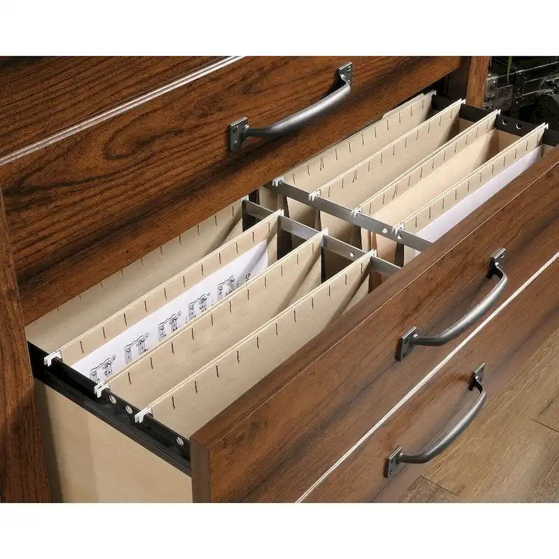 Rustic 4 Drawer Dresser, Wood Chest of Drawers, Lateral File Storage Cabinet