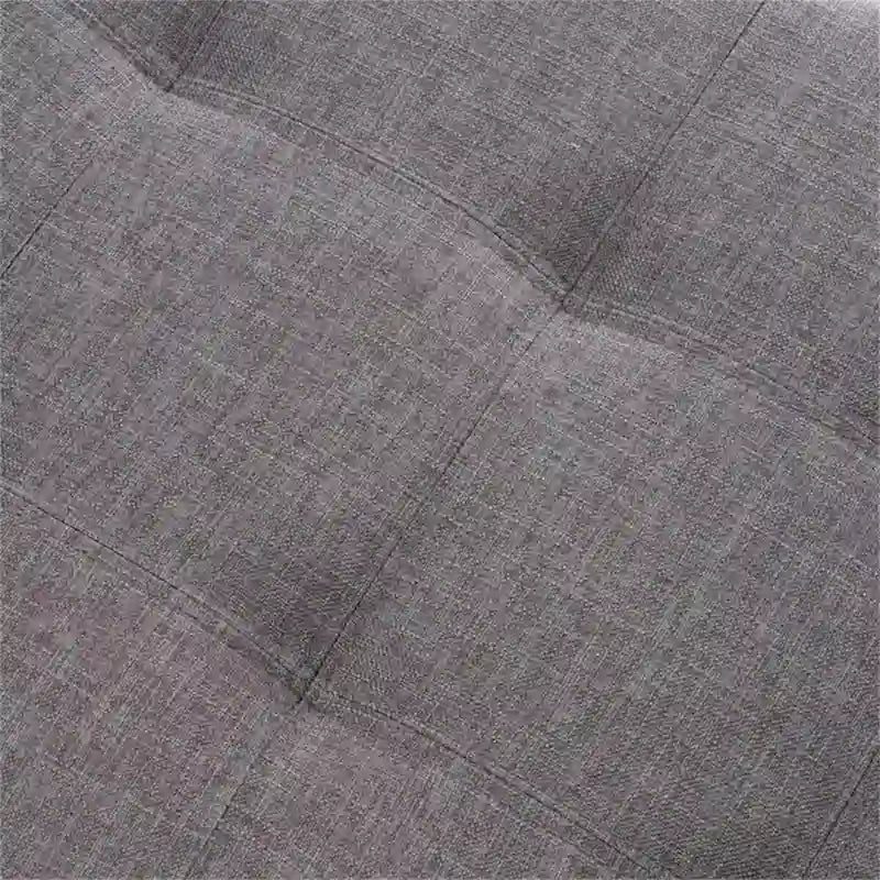 Tufted Linen Fabric Storage Bench