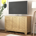 Woven Door Wooden Kitchen Sideboard Buffet