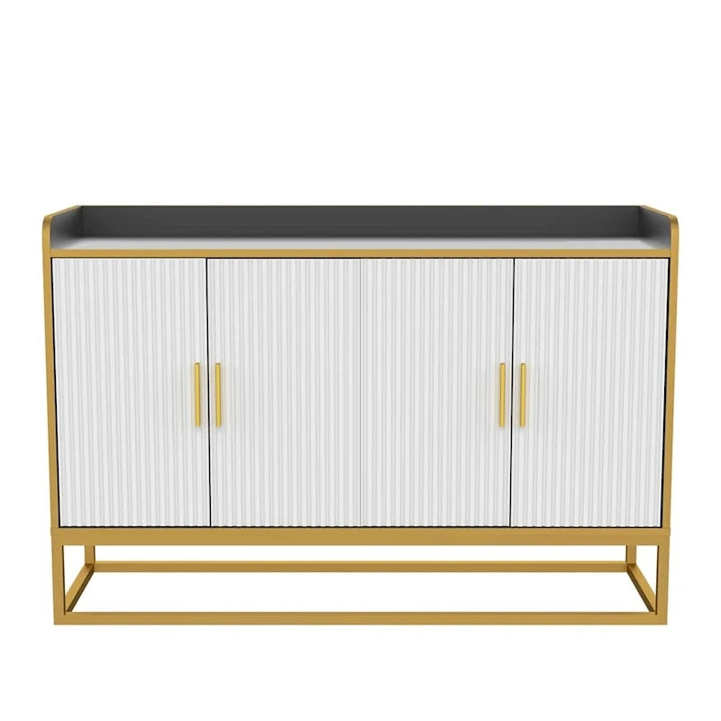 Modern Kitchen Buffet Storage Cabinet with Metal Legs