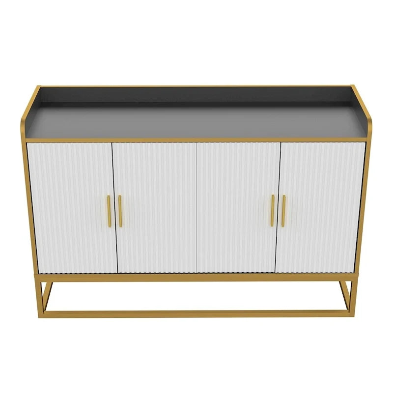 Modern Kitchen Buffet Storage Cabinet with Metal Legs
