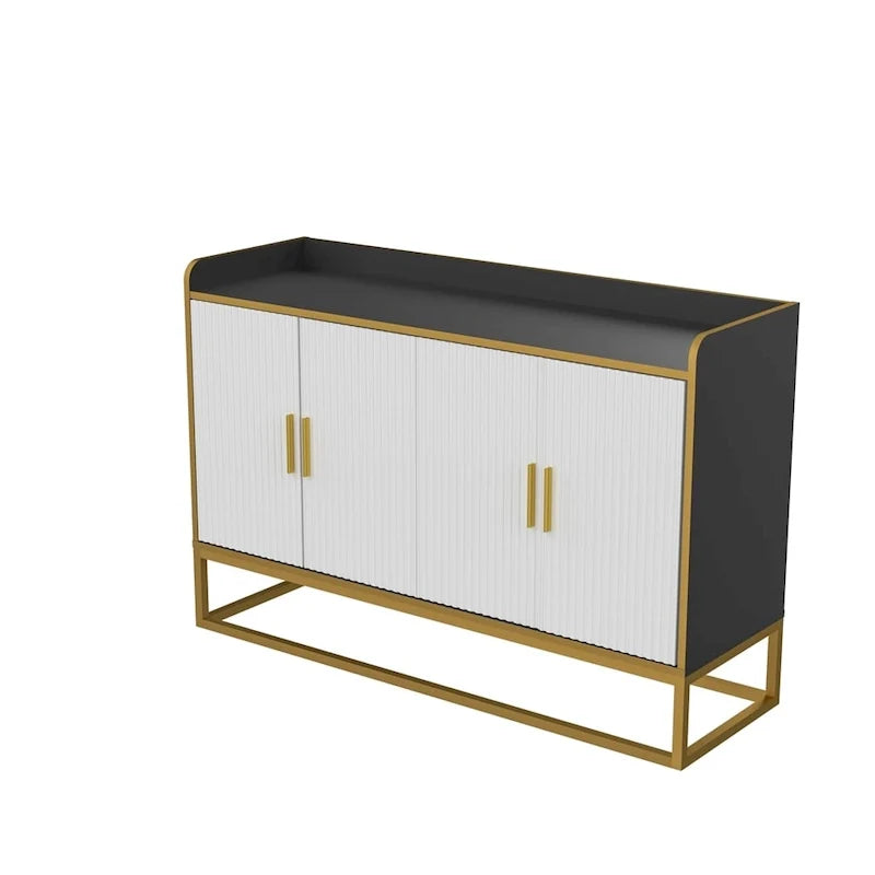 Armario aparador de almacenamiento para cocina moderno, con patas de metal