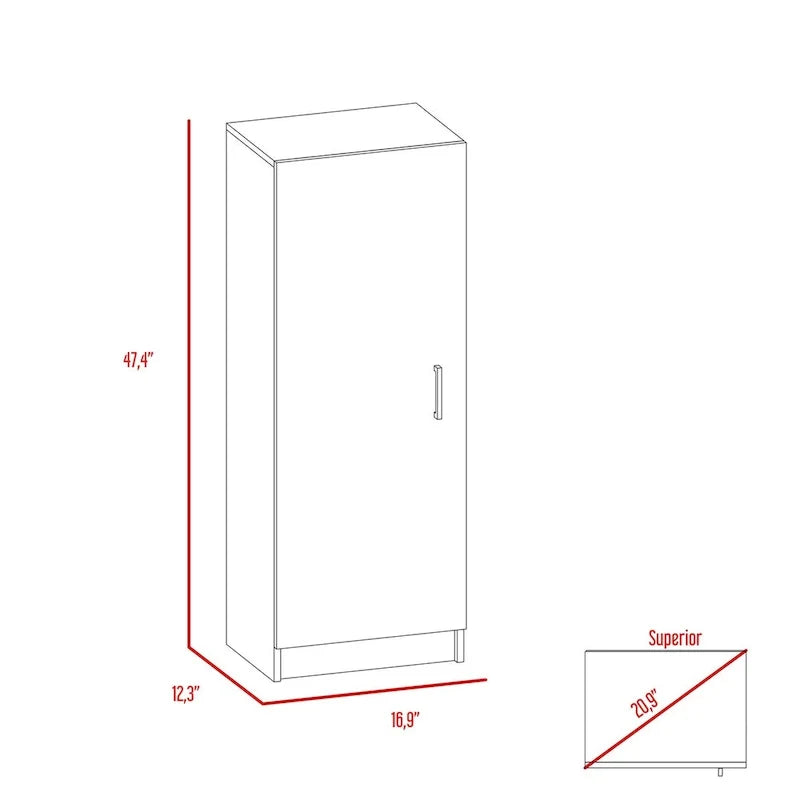 Gabinete rectangular de despensa y archivador para oficina en casa, escuela o gimnasio