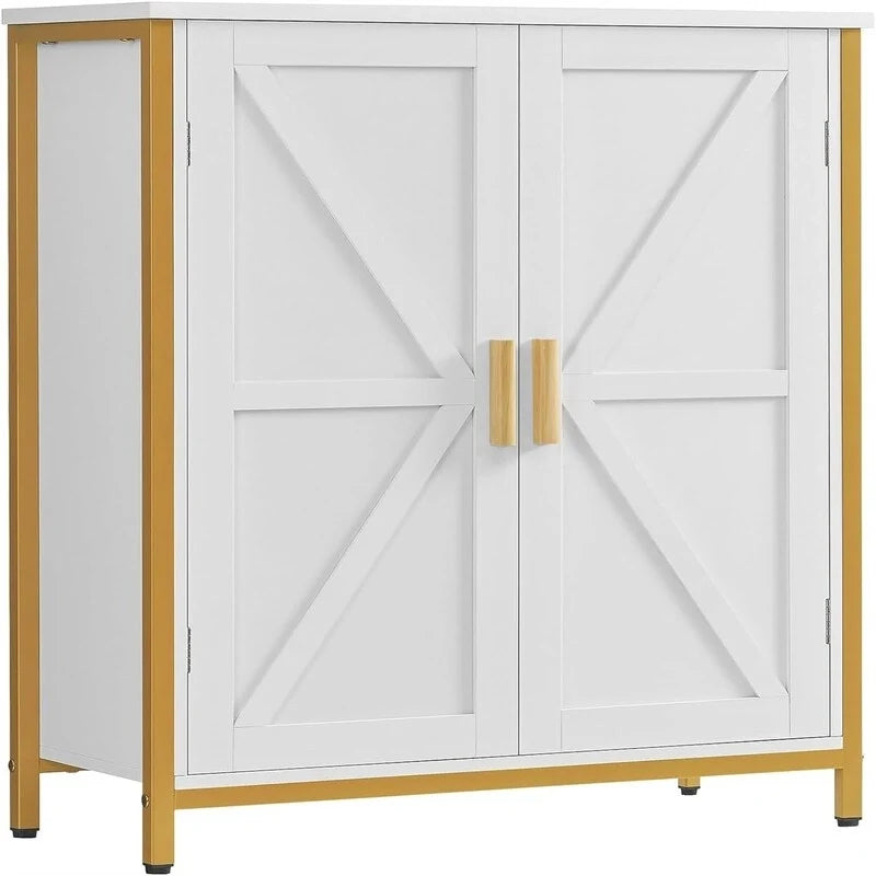Black Farmhouse Barn Door Storage Cabinet